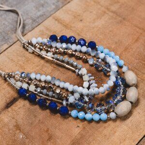✨💙 Blue Beaded Necklace – Target Accessory ✨💙